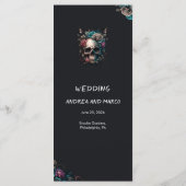 スカルタトゥーロックとロールのゴシッ結婚クのメニュー メニュー (裏面)