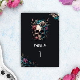 スカルタトゥーロックアンドロール結婚ゴシック テーブルナンバー