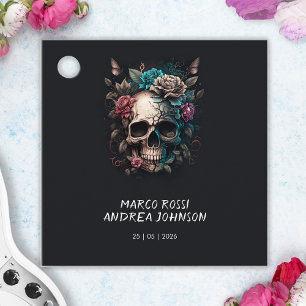 スカルタトゥーロックアンドロール結婚ゴシック フェイバータグ