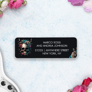 スカルタトゥーロックアンドロール結婚ゴシック ラベル