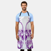 スカルタトゥー日本スタイル エプロン (着用した状態)