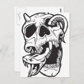 スカルタトゥー ポストカード (正面/裏面)