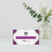 スカルダマスクパープル結婚ブラック座席表 プレイスカード (スタンド正面)