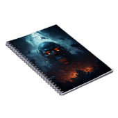 スカルテーマ素晴らしハロウィーン怖いスカル ノートブック (右側)