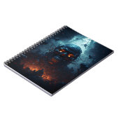 スカルテーマ素晴らしハロウィーン怖いスカル ノートブック (左側)