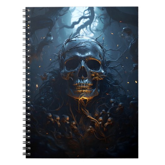 スカルテーマ素晴らしハロウィーン怖いスカル ノートブック (正面)