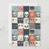 スカルデザインハローウィンパーティ 招待状 (裏面)