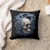 💀スカルデザインピロー☠️ クッション (ブランケット)