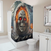 スカルデザイン シャワーカーテン (インサイチュ)