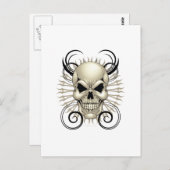 スカルデザイン ポストカード (正面/裏面)
