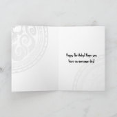 スカルトゥルフビクビクビクルーイエロー誕生日カード カード (内部)