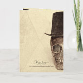 スカルトップハットヴィンテージセピアRIP To His 20s 招待状 (裏面)