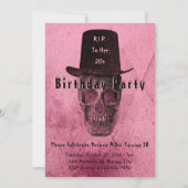 スカルトップハットヴィンテージピンクRIP To Her 20s 招待状 (正面)