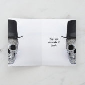 スカルトップハットヴィンテージ白黒RIP To His 20 招待状 (内部)