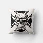 スカルトーンクラウンクロスイラストレーションアート クッション (裏面)