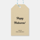 スカルドットスターボーホ抽象芸術パターンハロウィン ギフトタグ (裏面)