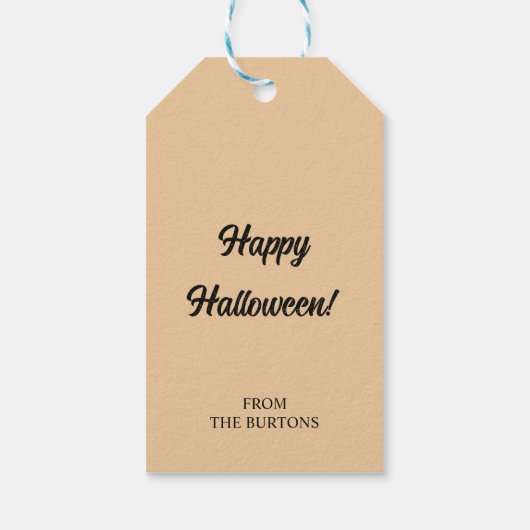 スカルドットボホ抽象芸術パターンハロウィン ギフトタグ (裏面)