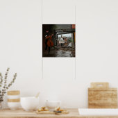 スカルドールヒーリングバスウィッチーAIアートマットバリュー ポスター (キッチン)