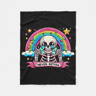 スカルドール ハロウィンTシャツ 最高に面白い フリースブランケット