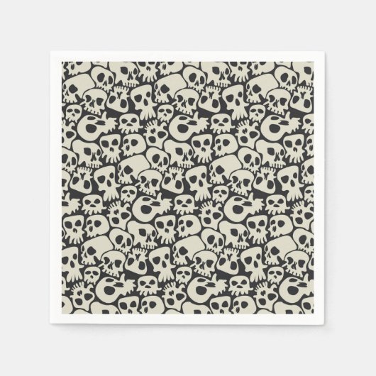 スカルナプキン スタンダードカクテルナプキン (正面)