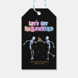 スカルネオンハロウィンハロウィーンハロウィーク踊り骨格 ギフトタグ