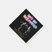 スカルネオンハロウィンハロウィーンハロウィーク踊り骨格 スタンダードカクテルナプキン (角)