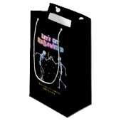 スカルネオンハロウィンハロウィーンハロウィーク踊り骨格 スモールペーパーバッグ (正面アングル)