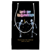 スカルネオンハロウィンハロウィーンハロウィーク踊り骨格 スモールペーパーバッグ (正面)