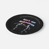 スカルネオンハロウィンハロウィーンハロウィーク踊り骨格 ペーパープレート (アングル)