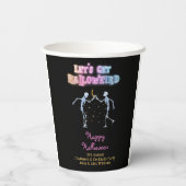 スカルネオンハロウィンハロウィーンハロウィーク踊り骨格 紙コップ (裏面)