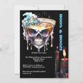 スカルハッピーアワー不気味なカクテル夜ホラー 招待状 (正面)