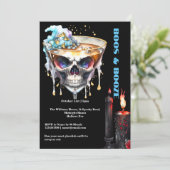 スカルハッピーアワー不気味なカクテル夜ホラー 招待状 (スタンド正面)