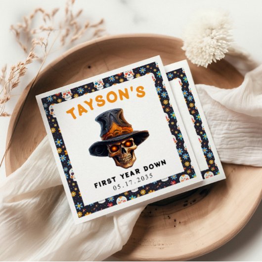 スカルハロウィンキッズコスチュームパーティー – かわいい&不気味かわいい スタンダードカクテルナプキン