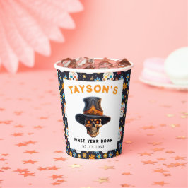 スカルハロウィンキッズコスチュームパーティー – かわいい&不気味かわいい 紙コップ