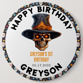 スカルハロウィンキッズコスチュームパーティー – かわいい&不気味かわいい 缶バッジ