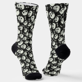 スカルハロウィンシームレスパターン ソックス