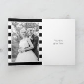 スカルハロウィン結婚パープルの感謝の写真 サンキューカード (内部)