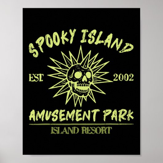 スカルハロウィン スプーキーアイランド設立2002 遊園地 ポスター (正面)