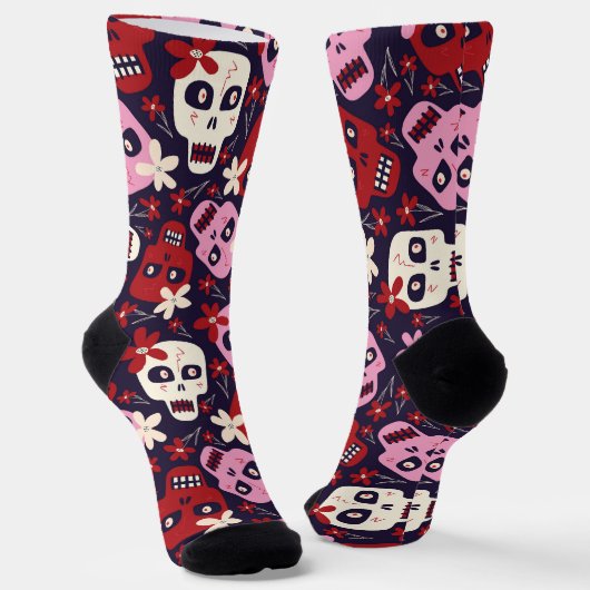 スカルハロウィン ソックス (傾斜あり)