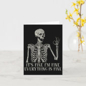 スカルハロウィーンのコスチューム素晴らしイムの素晴らしスケルトン カード (黄色い花)