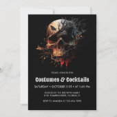 スカルハロウィーンカクテル&コスチュームパーティー 招待状 (正面)