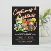 スカルハロウィーンカクテル&コスチュームパーティー 招待状 (スタンド正面)