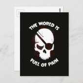 スカルハロウィーンダークブラックホラー ポストカード (正面/裏面)