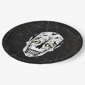 スカルハロウィーン紙プレート- Ravenスケルトン ペーパープレート (アングル)