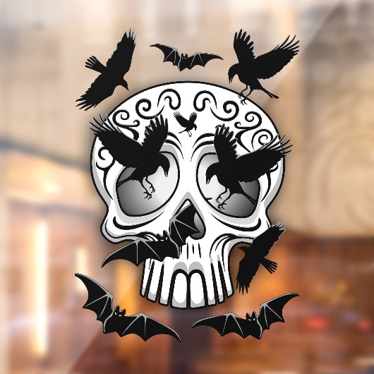 スカルハロウィーン装飾カラベラス ウィンドウサイン (シート2)