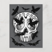 スカルハロウィーン装飾カラベラス シーズンポストカード (正面)