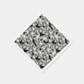 スカルハロウィーン装飾カラベラス スタンダードカクテルナプキン (角)