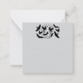 スカルハロウィーン装飾カラベラス ノートカード (正面)