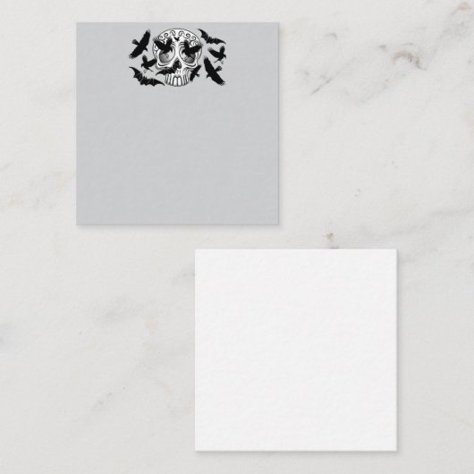 スカルハロウィーン装飾カラベラス ノートカード (正面/裏面)