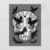 スカルハロウィーン装飾カラベラス ポストカード (正面)